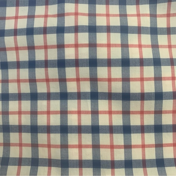 BODEN Casual Button Front Shirt Cotton Plaid Red White & Blue Poplin Preppy - Picture 4 of 14